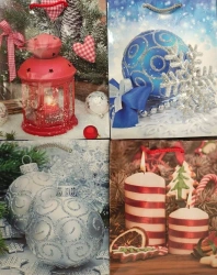 Torebka ozdobna Boże Narodzenie PL-2 mała Stroiki - Panorama