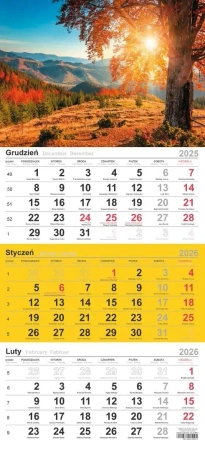 Kalendarz 2026 trójdzielny Jesień - praca zbiorowa