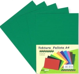 Tektura A4 falista ciemnozielona 5szt - Penword