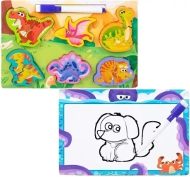 Puzzle 2w1 drewno i tablica - Merkpol