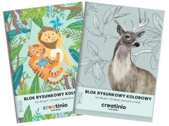 Blok rysunkowy A3/10K kolorowy Creatino (10szt) - Top 2000