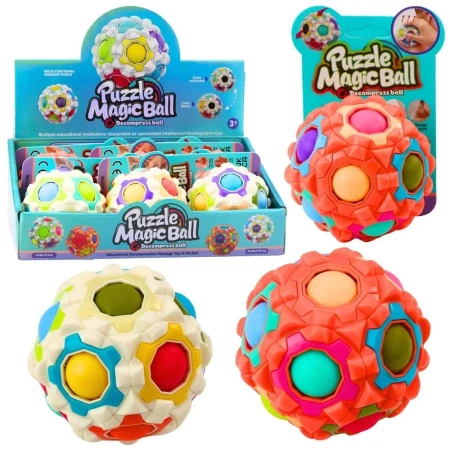 Magiczna piłka łamigłówka logiczna 7cm MIX - Leantoys