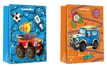 Torebka prezentowa L Pojazdy szerokie dno