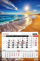 Kalendarz 2026 jednodzielny 3XL Bałtyk - Pan Kalendarzyk