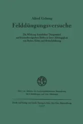 Felddüngungsversuche - Alfred Gehring