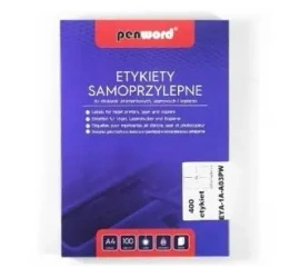 Etykiety samoprzylepne A4/100K 4x105x148mm - Penword