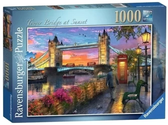 Puzzle 1000 Tower Bridge o zachodzie słońca - Ravensburger