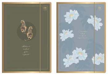 Teczka z gumką A4+ Satin Gold Blossom (10szt) - INTERDRUK