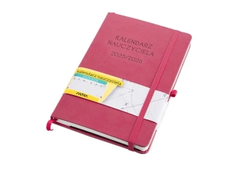 Kalendarz 2025/2026 A5 nauczyciela TDW różowy - -