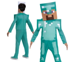 Strój Steve Diamond- Minecraft (licencja) XS - Godan