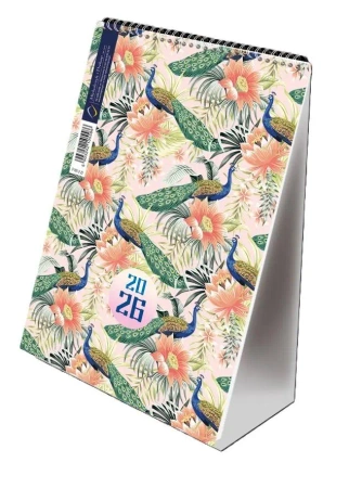 Kalendarz 2026 A5 pionowy ze spiralką pawie - Michalczyk i Prokop