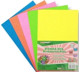Pianka fluo brokatowa 20x30cm 5szt - Penword