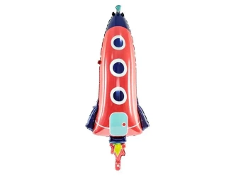 Balon foliowy Rakieta 44x115cm MIX - PartyDeco