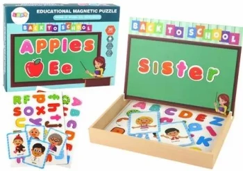 Puzzle magnetyczne z wielofunkcyjną tablicą - Leantoys