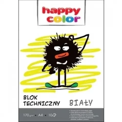 Paczka Blok techniczny biały A4 170g Happy Color 20sztuk