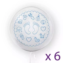 Zestaw 6 sztuk - "Stópki", niebieski