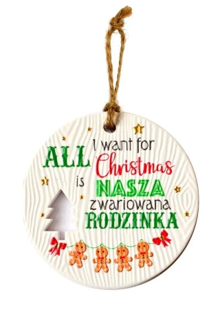 Zawieszka ceramiczna Boże Narodzenie - Kukartka