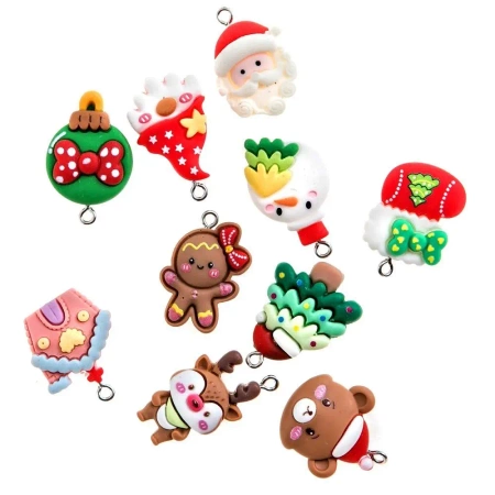 Zawieszki polimerowe 3D - Christmas goodies 10szt - Dalprint dpCraft