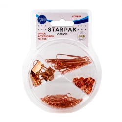 Akcesoria biurowe miedziane 100szt - STARPAK