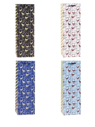Torebka ozdobna na butelkę 12x36x9cm mix ROZETTE