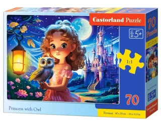 Puzzle 70 Princess with Owl CASTOR - Castorland