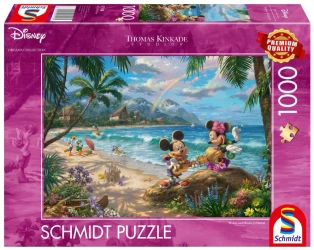 Puzzle 1000 PQ T. Kinkade Myszka Miki & Minnie na Hawajach Disney 112332 - Schmidt Puzzle