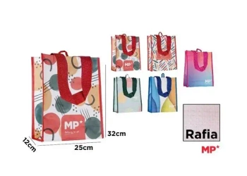 Torba z rafii mała 25x32x12cm MIX - MP Main Paper