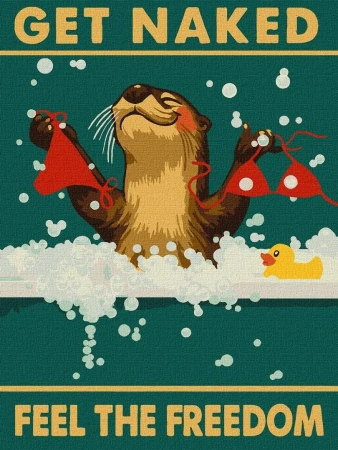 Malowanie po numerach - Plakat. Wolna wydra 30x40 - Ideyka