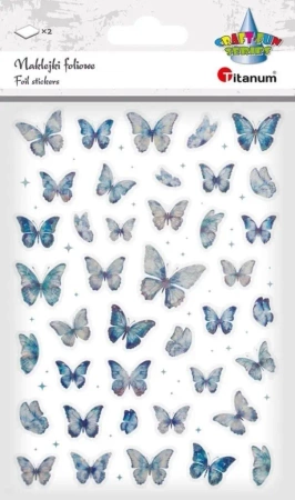 Naklejki foliowe Motyle niebieskie i holograficzne - Titanum