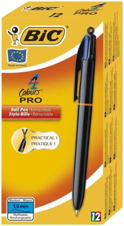 Długopis automatyczny BIC 4 Colours Pro pudełko 12 szt.