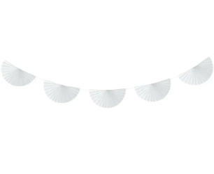 Girlanda papierowa W&C Wachlarze biała 300cm - Godan