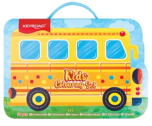 Zestaw artystyczny dla dzieci KEYROAD Autobus 54 elementy