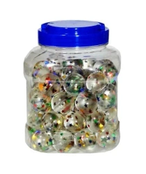 Piłka kauczuk gwiazdki w słoiku (60szt) - SWEDE