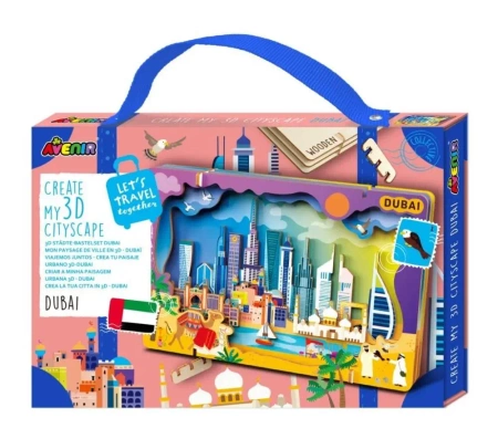 Stwórz pejzaż miejski Dubaj - puzzle drewniane 3D - Avenir