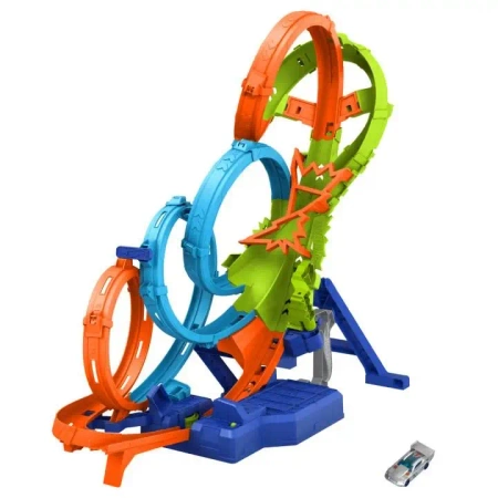 Hot Wheels Action Zestaw Poczwórna pętla kraks - Mattel