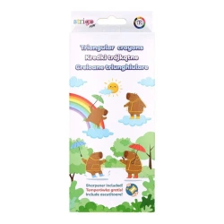 Kredki ołówkowe 12szt + temperówka Kapibara - Strigo