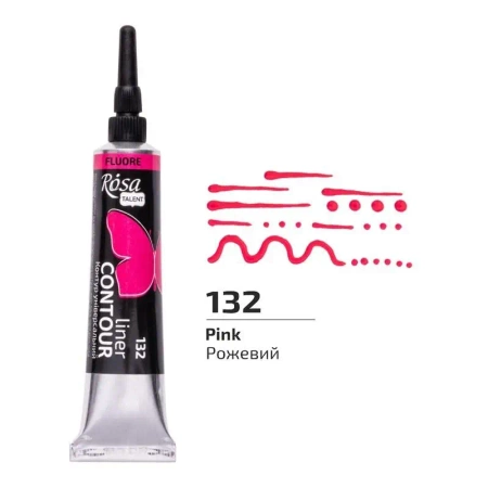 Farba aktylowa kontur universal fluor pink 20ml - Rosa