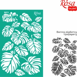 Szablon samoprzylepny wielokrotnego użytku liście monstery 13x20cm - ROSA
