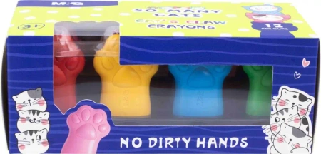 Kredki woskowe So Many Cats kocia łapka 12 kolorów