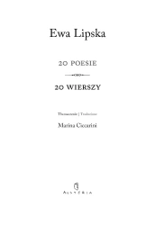 20 poesie. 20 wierszy - Ewa Lipska