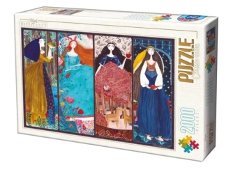 Puzzle 2000 Andrea Kurti, Cztery księżniczki - D-Toys
