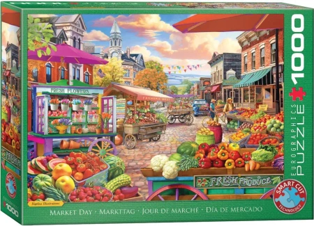 Puzzle 1000 Main Street Market Day 6000-5860 - Eurographics