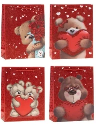 Torebka prezentowa 26x32x10cm mix ROZETTE