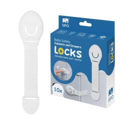 Zabezpieczenia do szaf i szuflad 10szt - Sipo