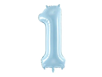 Balon foliowy 1 jasny niebieski 86cm - PartyDeco
