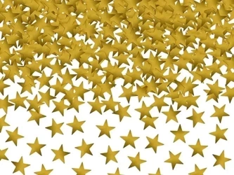 Konfetti gwiazdki złote 10mm 30g - PartyDeco