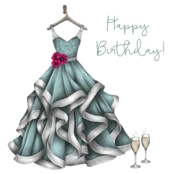 Karnet Swarovski kwadrat CL0301 Urodziny sukienka - Clear Creations