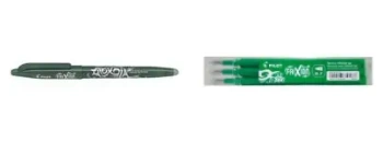 Pióro PILOT Frixion zielone 0,7 + wkłady 6 sztuk