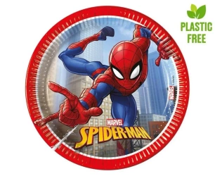 Talerzyki papierowe Spiderman 20cm 8szt - Godan