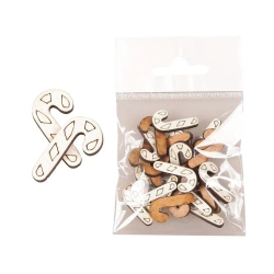 Laska drewniana biała 24szt - Cresco